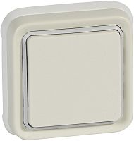 Переключатель с рамкой Legrand Plexo 1-кл. проходной IP55 белый картинка